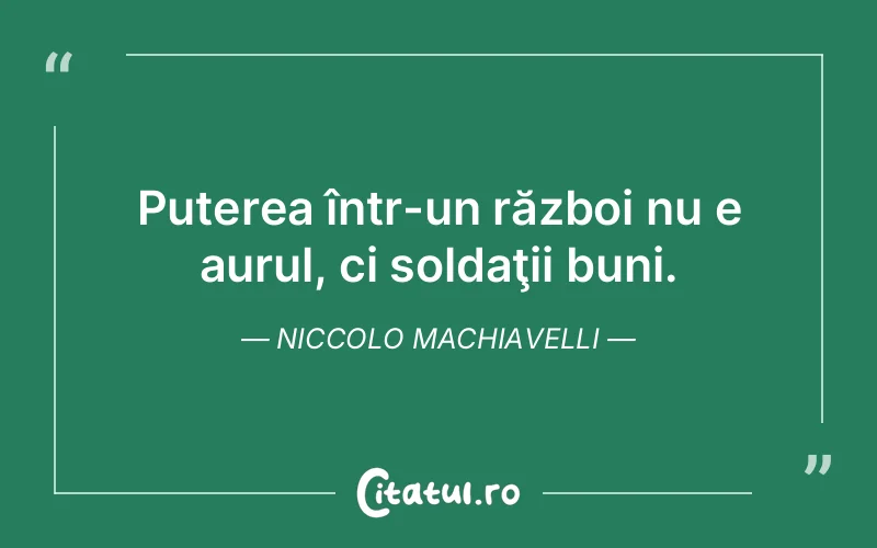 Citat Niccolo Machiavelli - citate motivationale
