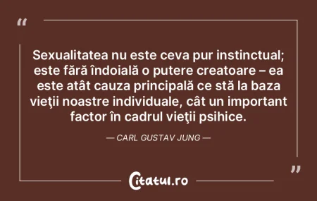 Sexualitatea nu este ceva pur instinctua... Sexualitatea nu este ceva pur instinctua...