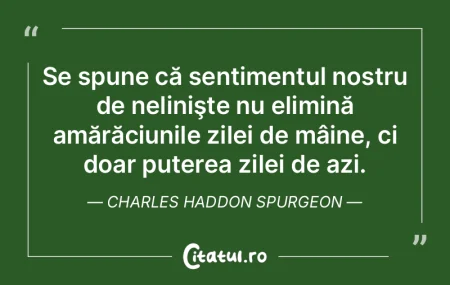 Se spune că sentimentul nostru de nelin... Se spune că sentimentul nostru de nelin...