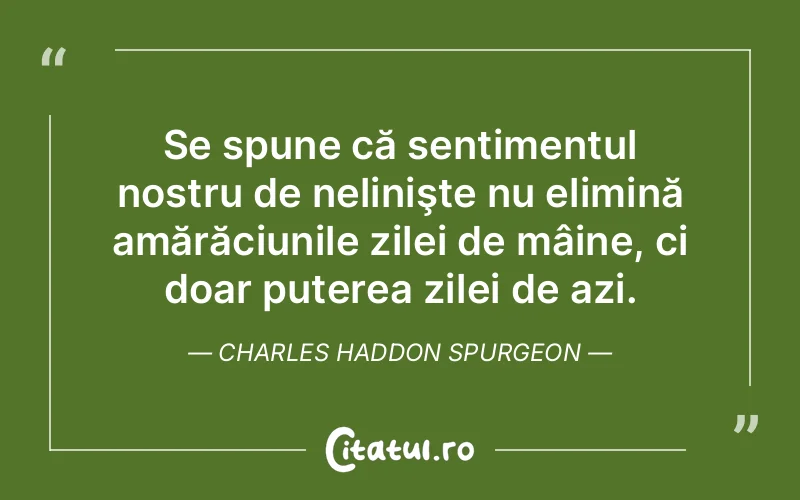 Citat Charles Haddon Spurgeon - citate motivationale