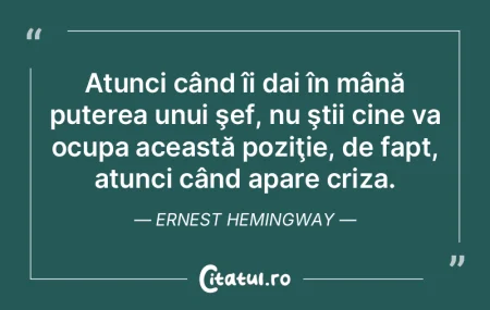 Atunci când îi dai în mână puterea ... Atunci când îi dai în mână puterea ...