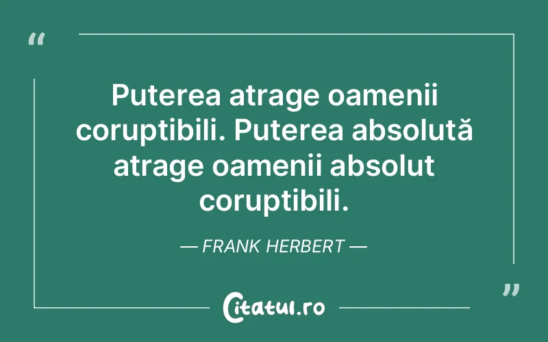 Citat Frank Herbert - citate motivationale