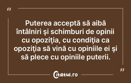 Puterea acceptă să aibă întâlniri �...