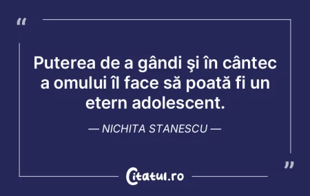 Puterea de a gândi şi în cântec a om... Puterea de a gândi şi în cântec a om...