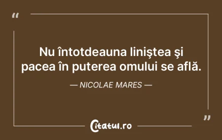 Nu întotdeauna liniştea şi pacea în ... Nu întotdeauna liniştea şi pacea în ...