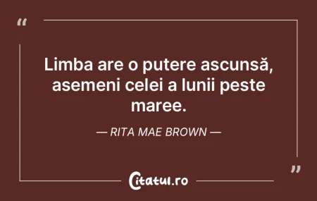 Limba are o putere ascunsă, asemeni cel... Limba are o putere ascunsă, asemeni cel...