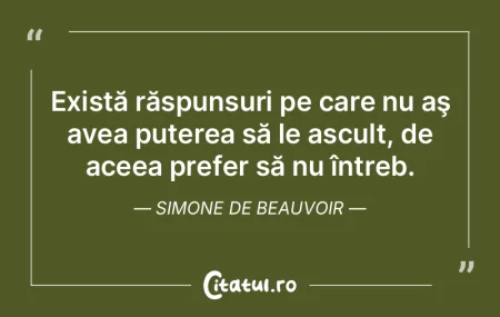Există răspunsuri pe care nu aş avea ... Există răspunsuri pe care nu aş avea ...