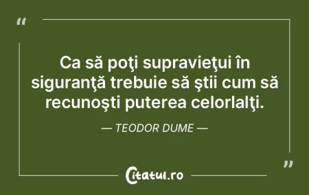 Ca să poÅ£i supravieÅ£ui în siguranÅ£Ä... Ca să poÅ£i supravieÅ£ui în siguranÅ£Ä...