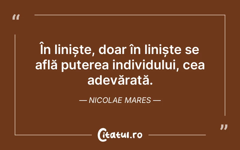 Citat Nicolae Mares - citate motivationale