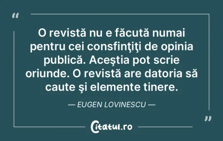O revistă nu e făcută numai pentru ce... O revistă nu e făcută numai pentru ce...