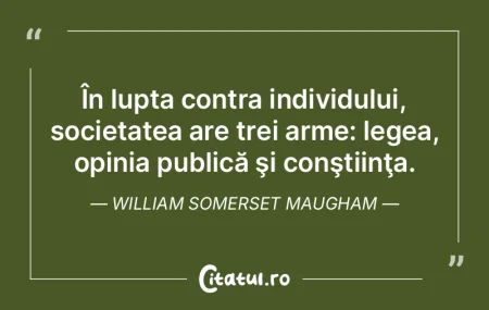 În lupta contra individului, societatea... În lupta contra individului, societatea...