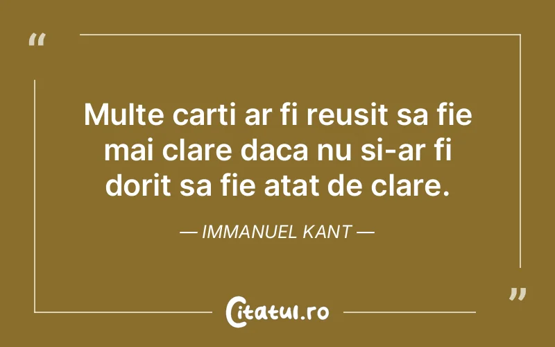 Citat Immanuel Kant - citate motivationale