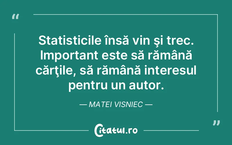 Citat Matei Visniec - citate motivationale