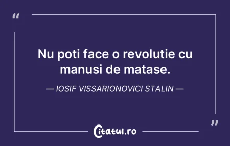 Nu poti face o revolutie cu manusi de ma... Nu poti face o revolutie cu manusi de ma...