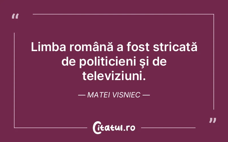 Citat Matei Visniec - citate motivationale