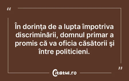 În dorinţa de a lupta împotriva discr... În dorinţa de a lupta împotriva discr...