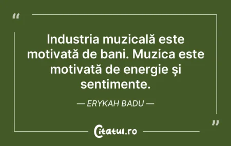 Industria muzicală este motivată de ba... Industria muzicală este motivată de ba...