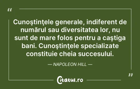 Cunoştinţele generale, indiferent de n... Cunoştinţele generale, indiferent de n...