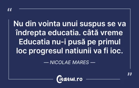 Nu din voința unui suspus se va îndrep...
