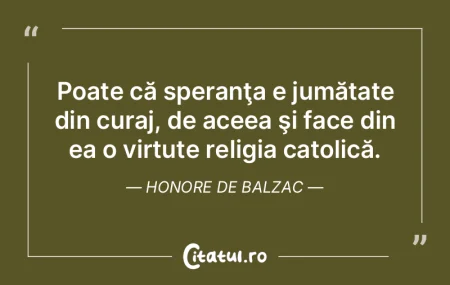 Poate că speranţa e jumătate din cura...
