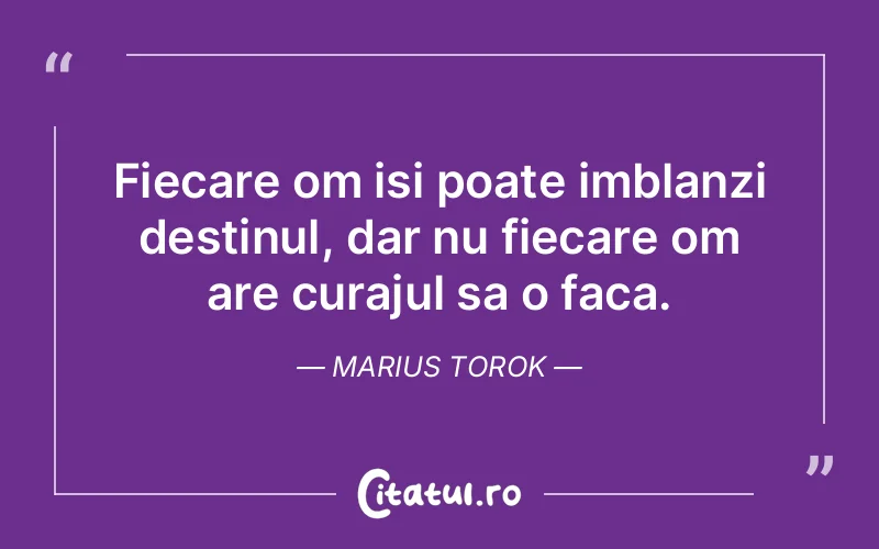 Citat Marius Torok - citate motivationale