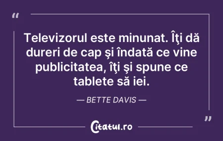 Televizorul este minunat. Îţi dă dure... Televizorul este minunat. Îţi dă dure...