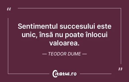 Sentimentul succesului este unic, însă... Sentimentul succesului este unic, însă...