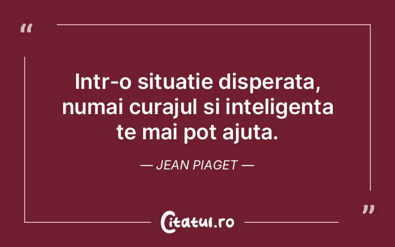 Citat Jean Piaget - citate motivationale