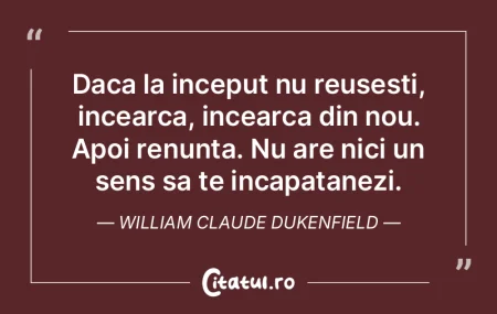 Daca la inceput nu reusesti, incearca, i... Daca la inceput nu reusesti, incearca, i...