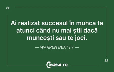 Ai realizat succesul în munca ta atunci... Ai realizat succesul în munca ta atunci...