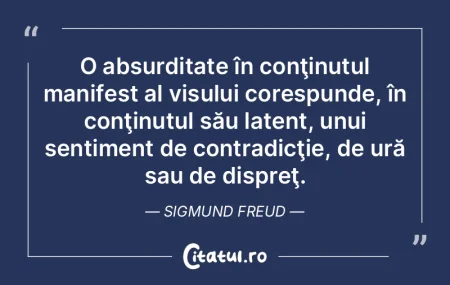 O absurditate în conţinutul manifest a... O absurditate în conţinutul manifest a...