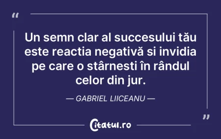 Un semn clar al succesului tău este rea... Un semn clar al succesului tău este rea...
