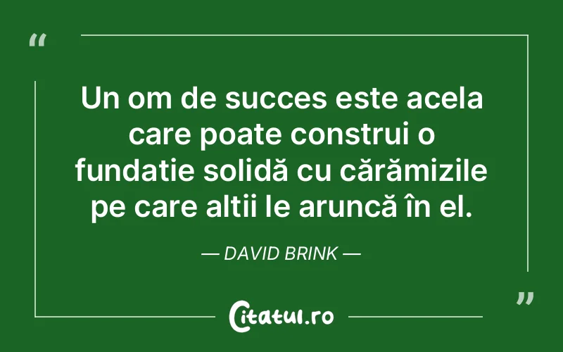 Citat David Brink - citate motivationale