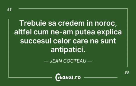 Trebuie sa credem in noroc, altfel cum n... Trebuie sa credem in noroc, altfel cum n...