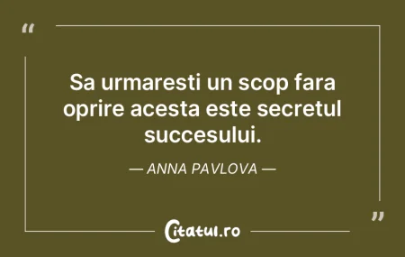 Sa urmaresti un scop fara oprire acesta ... Sa urmaresti un scop fara oprire acesta ...