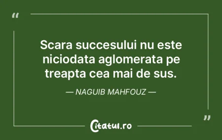 Scara succesului nu este niciodata aglom... Scara succesului nu este niciodata aglom...