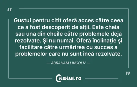 Gustul pentru citit oferă acces către ... Gustul pentru citit oferă acces către ...