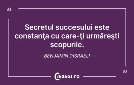 Secretul succesului este constanţa cu c... Secretul succesului este constanţa cu c...