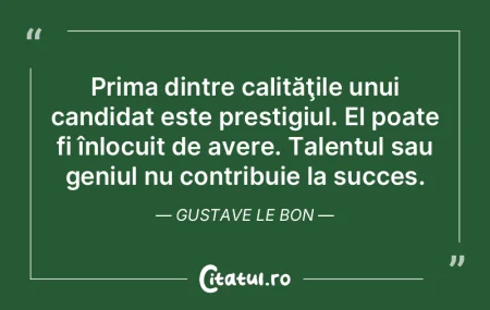 Prima dintre calităţile unui candidat ... Prima dintre calităţile unui candidat ...