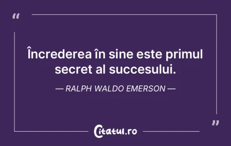 Încrederea în sine este primul secret ... Încrederea în sine este primul secret ...
