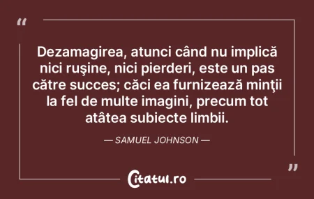 Dezamagirea, atunci când nu implică ni... Dezamagirea, atunci când nu implică ni...
