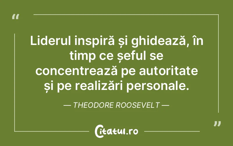 Citat Theodore Roosevelt - citate motivationale