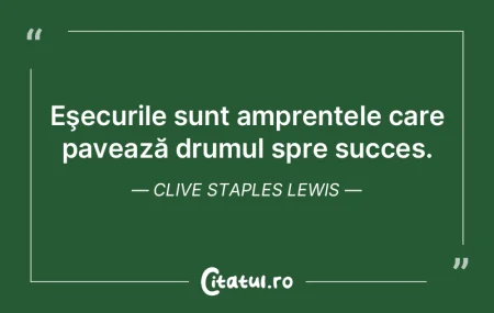 Eşecurile sunt amprentele care pavează... Eşecurile sunt amprentele care pavează...