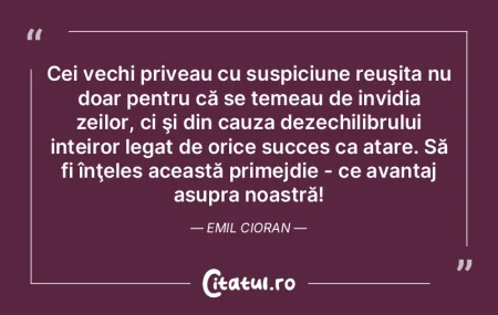 Cei vechi priveau cu suspiciune reuşita... Cei vechi priveau cu suspiciune reuşita...