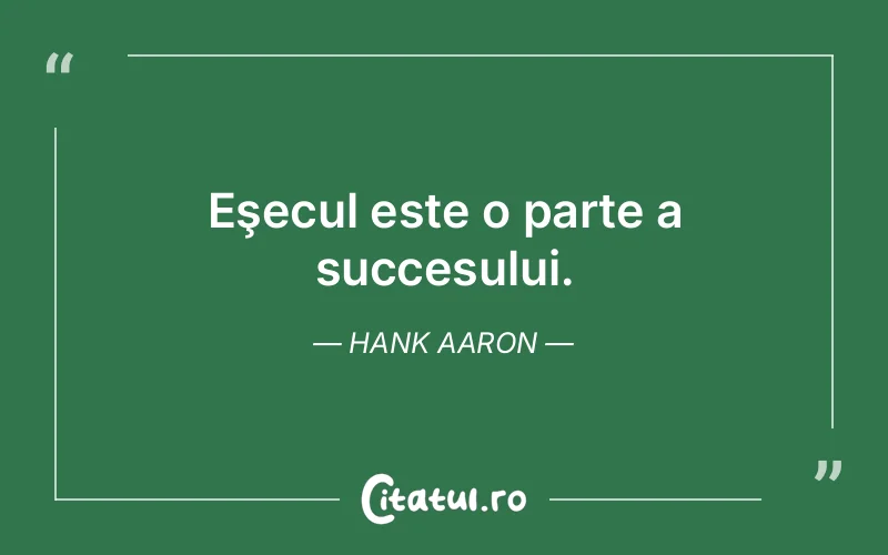 Citat Hank Aaron - citate motivationale
