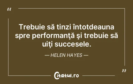 Trebuie să tinzi întotdeauna spre perf... Trebuie să tinzi întotdeauna spre perf...