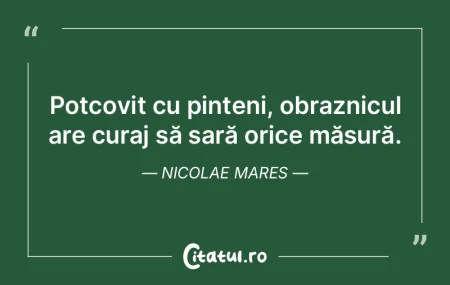 Potcovit cu pinteni, obraznicul are cura... Potcovit cu pinteni, obraznicul are cura...