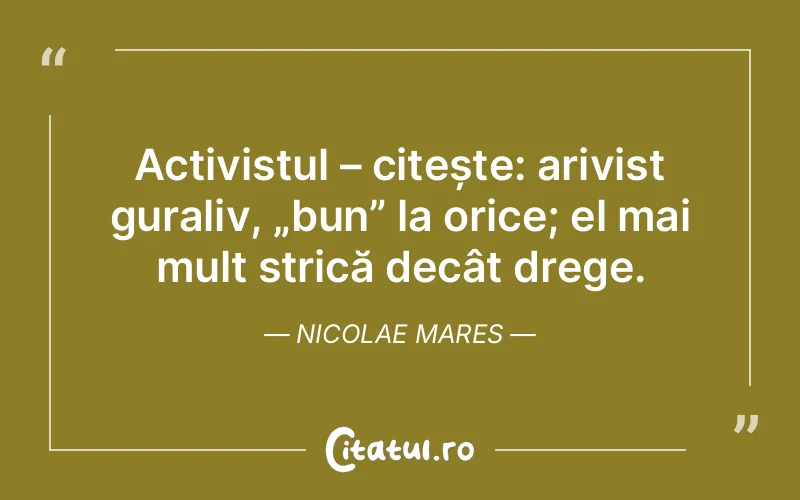 Citat Nicolae Mares - citate motivationale