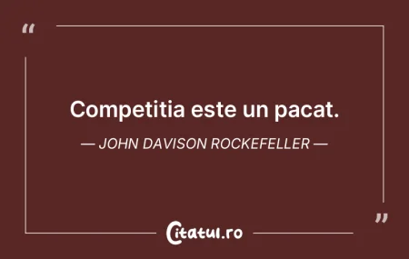 Competitia este un pacat. John Davison R...