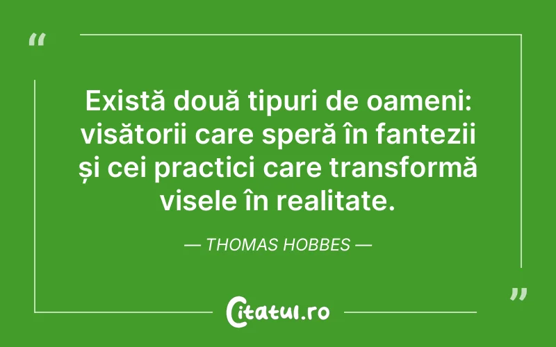 Citat Thomas Hobbes - citate motivationale